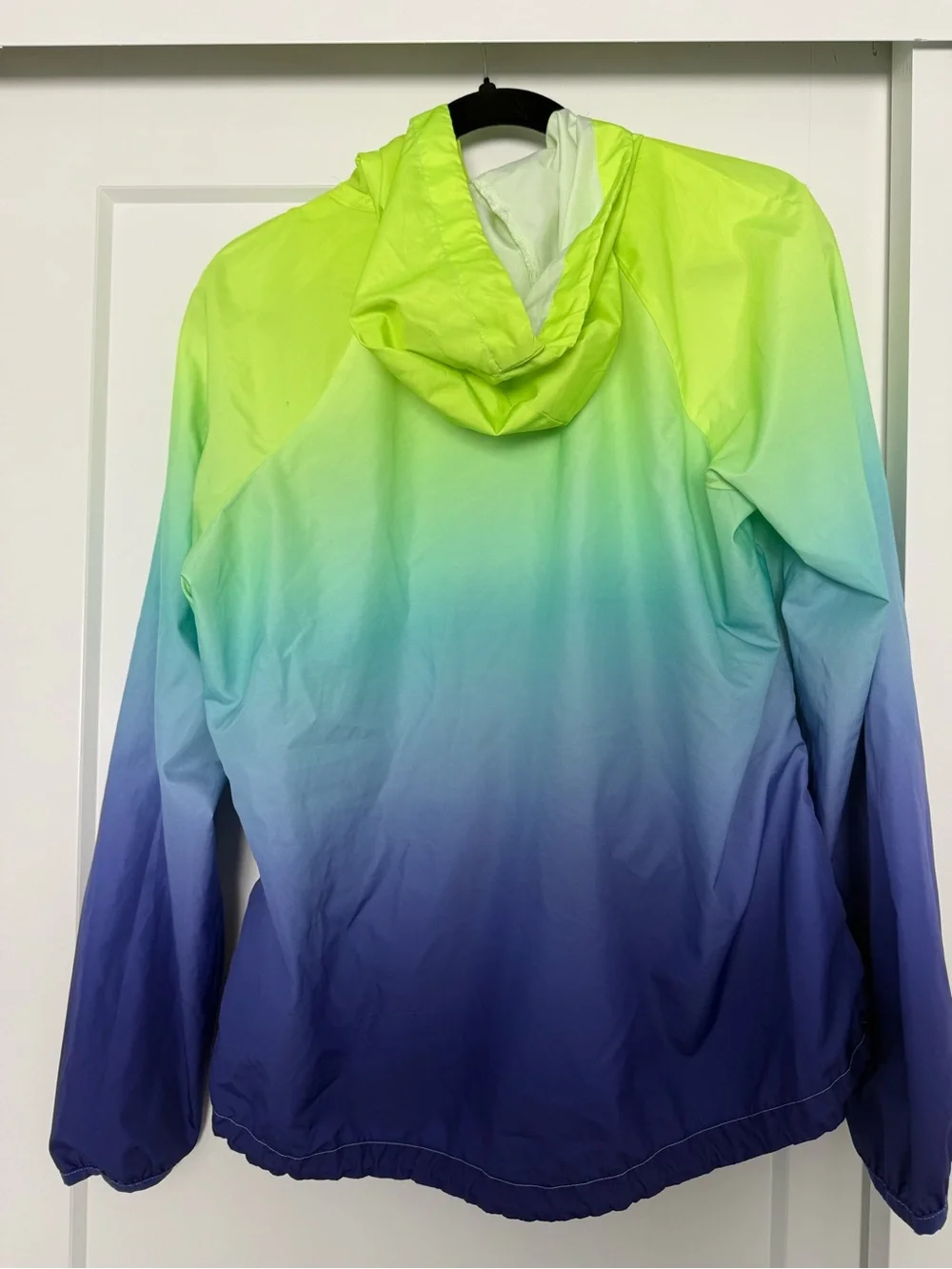 FILA Men’s Lime to Navy Ombre Hooded Windbreaker